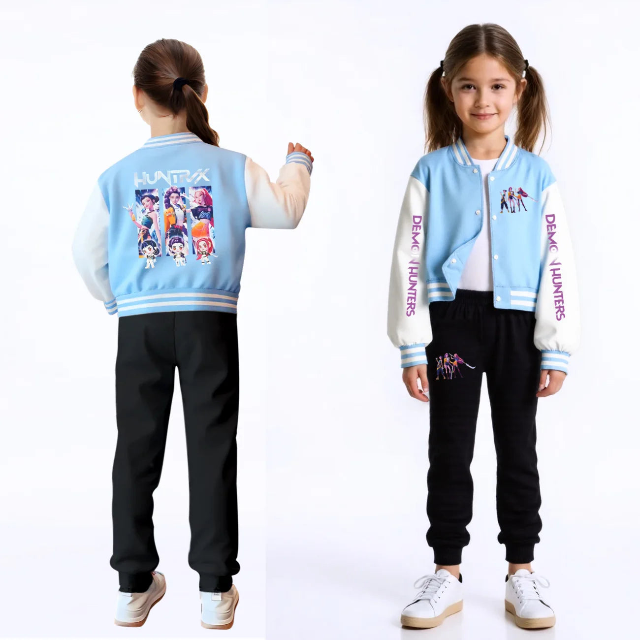 KPop Demon Hunters Kids Huntrix SAJABOYS Clothes Spring Autumn Girls Baby Casual Hoodies Children Costume Boys Baseball Uniform