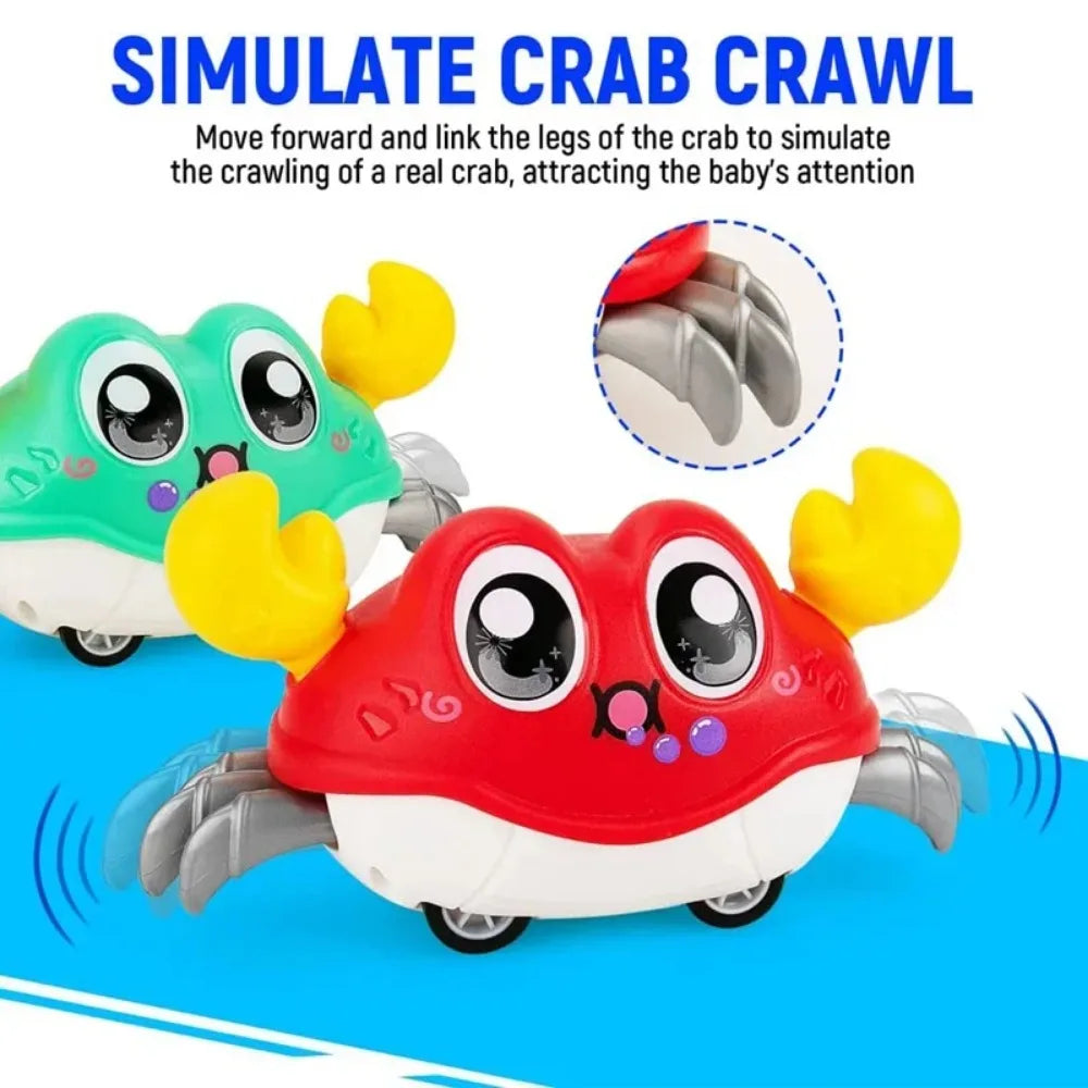 Children's Fun Double Return Force Left and Right Shake Simulation Crab Toy Baby Running Bubble Simulation Crab Crab Crawling