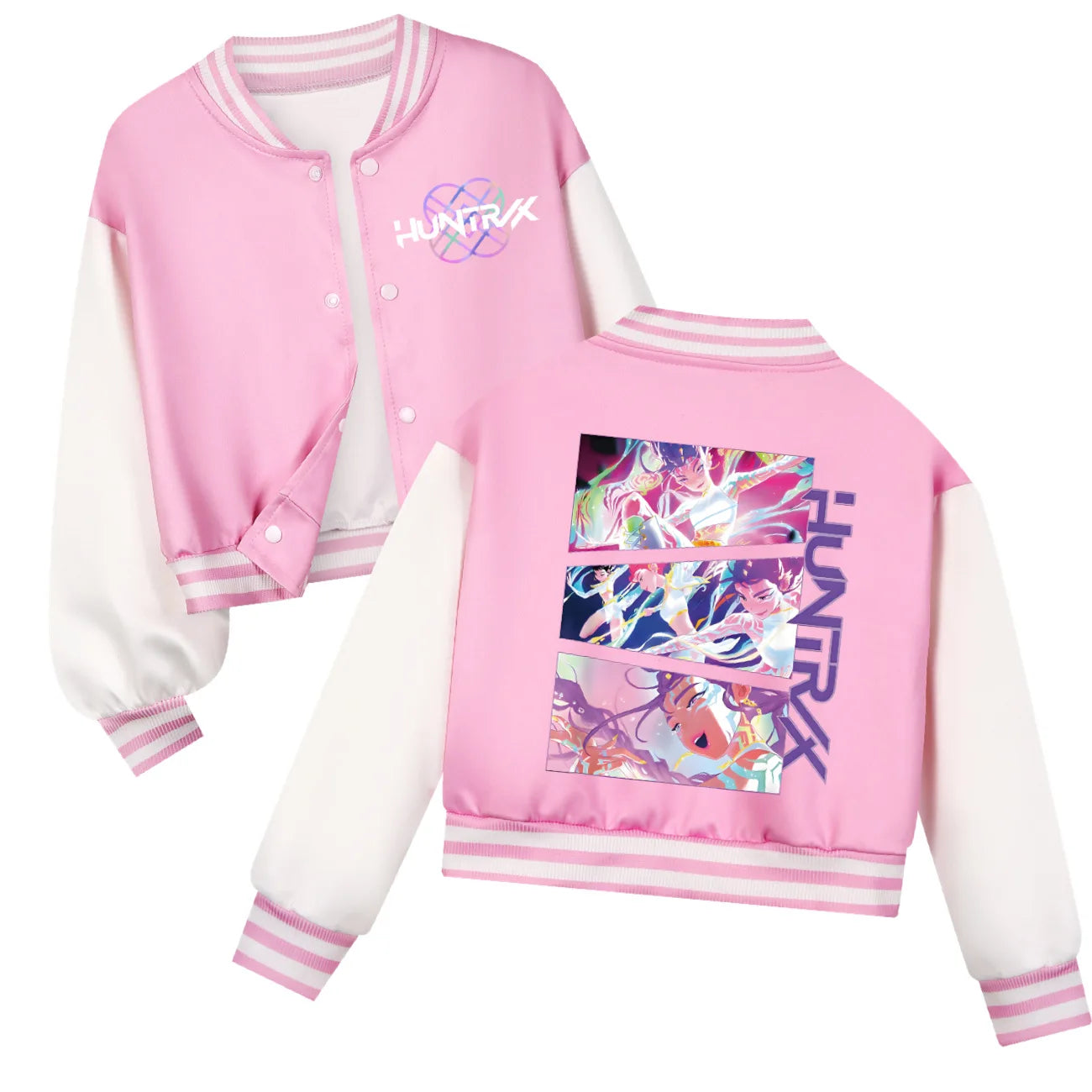 KPop Demon Hunters Kids Huntrix Baseball Uniform -Girls Baby Costume Children's Clothing Boys Spring Autumn Casual Hoodies