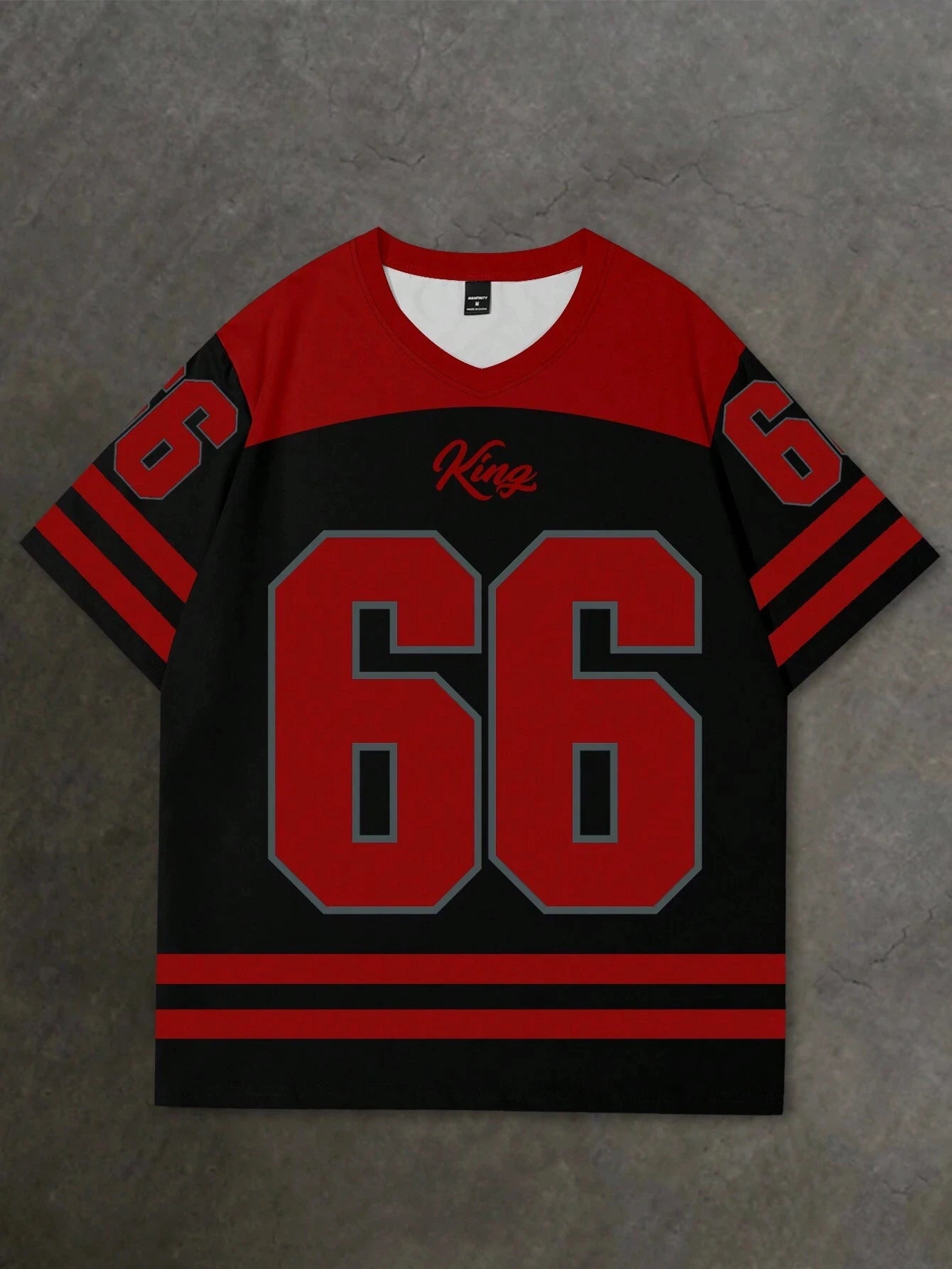 Mens Number 66 Printed Short Sleeve T Shirt Man V Neck Sportwear Brooklyn Racing Football Tee Vintage Casual Tops Men Clothes