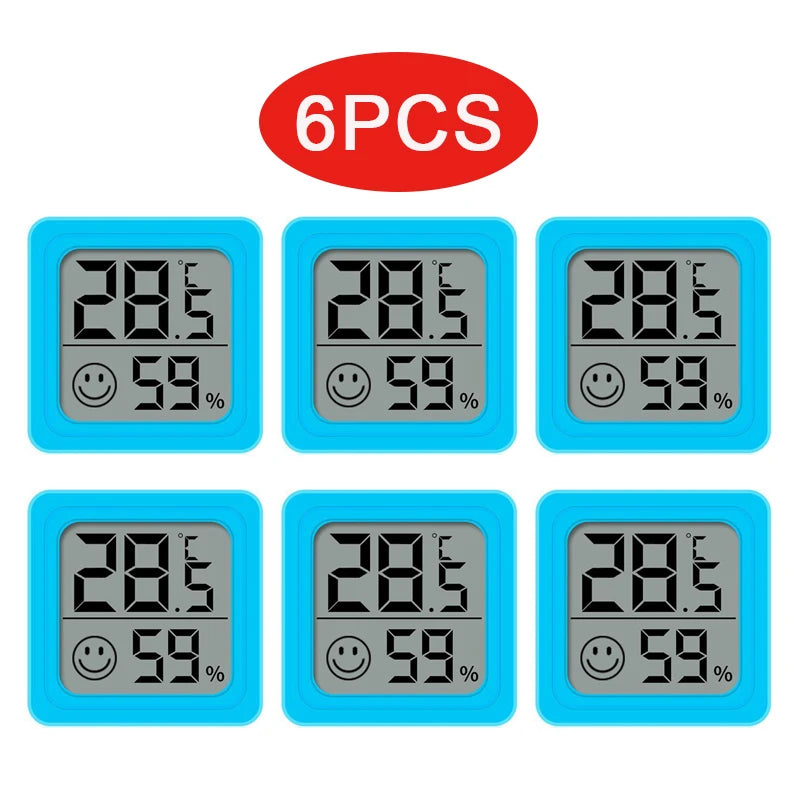 4pcs Digital Thermometer Hygrometer Indoor Mini Temperature LCD Electronic Monitor Hygrometer Outdoor Room Baby
