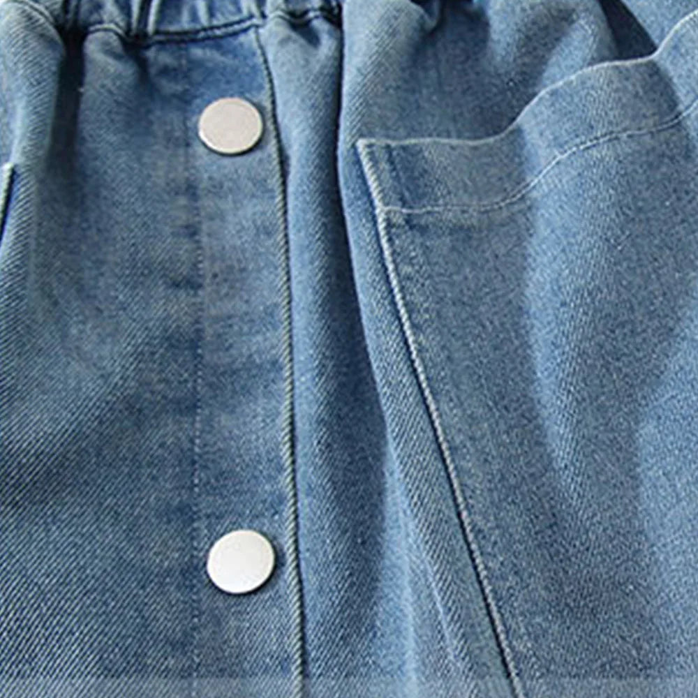 Girls Denim Skirt Fashion Denim short Skirts Summer Baby Korean Style Skirts Wrap Buttocks for Girls Teenager Half Skirt