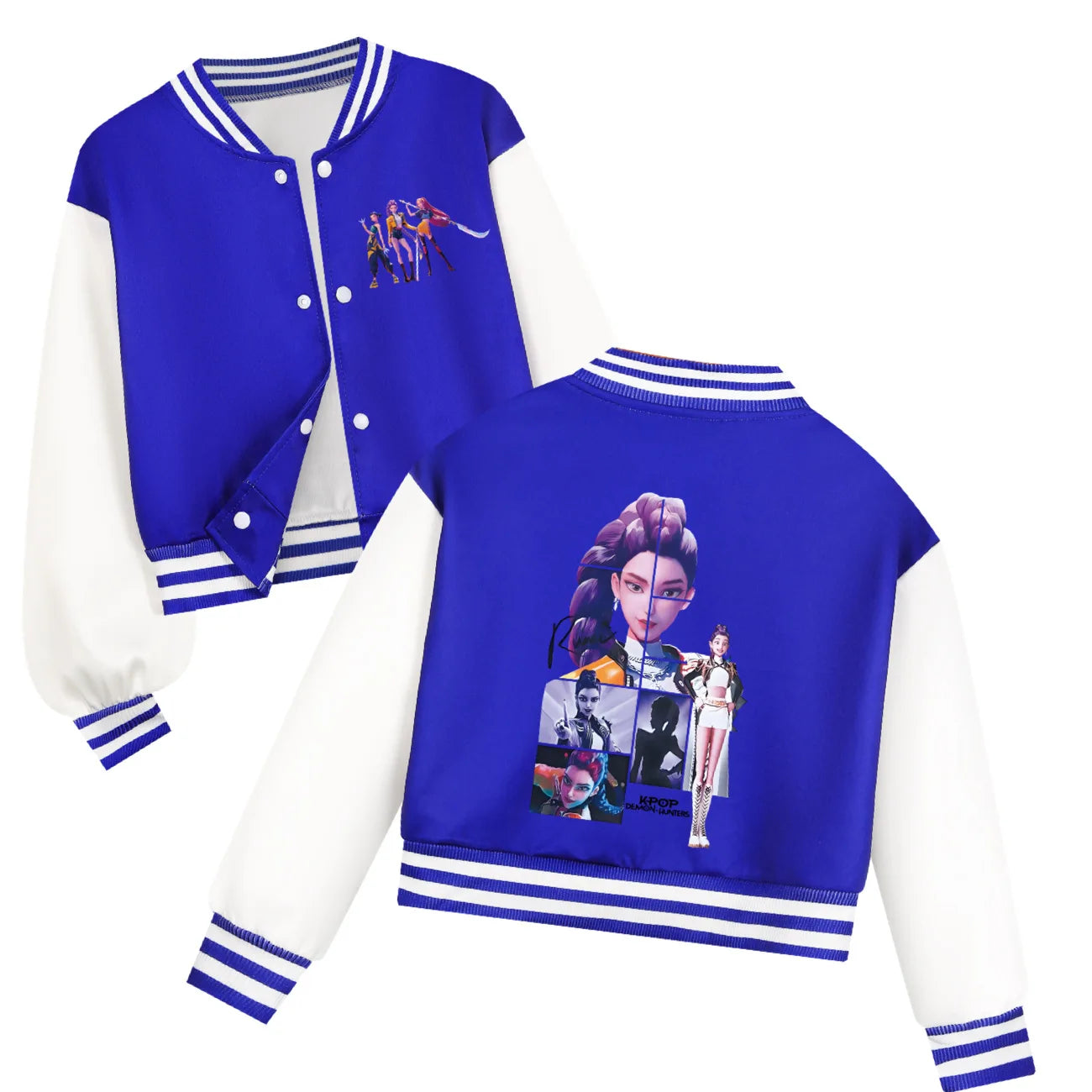 Spring Autumn  Girls Baby Casual Hoodies Children CostumeKids KPop Demon Hunters Huntrix Clothes Boys Baseball Uniform