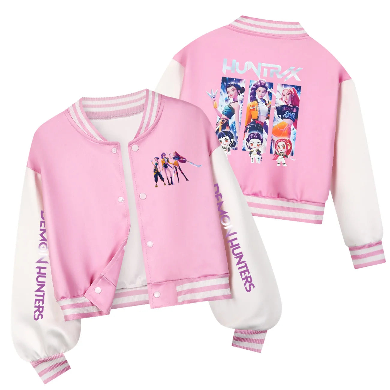 KPop Demon Hunters Kids Huntrix SAJABOYS Clothes Spring Autumn Girls Baby Casual Hoodies Children Costume Boys Baseball Uniform