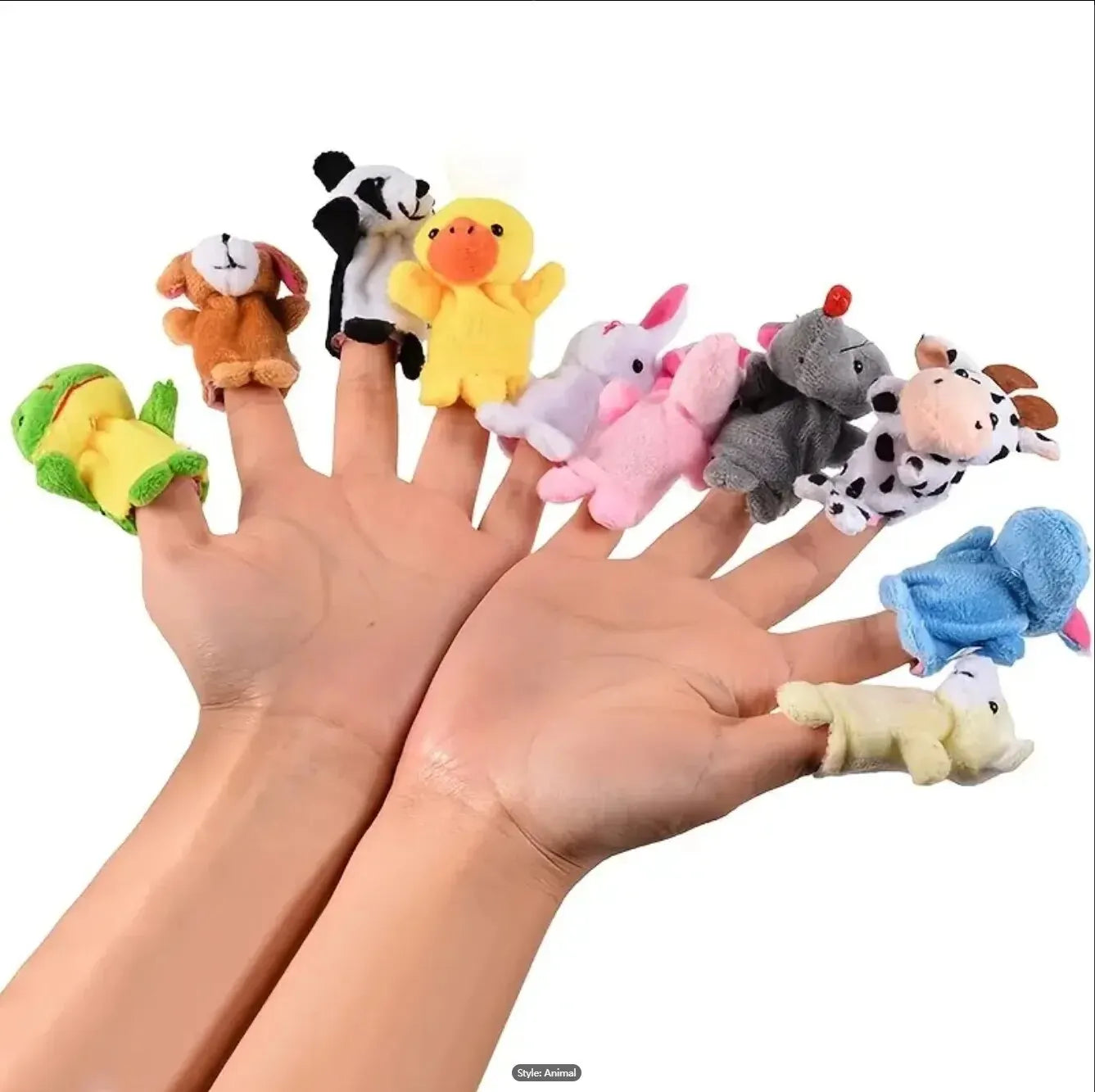 1/5/10 Pcs Cartoon Hand Doll Finger Puppet Baby Children Story Early Education Soothing Doll Plush Toy