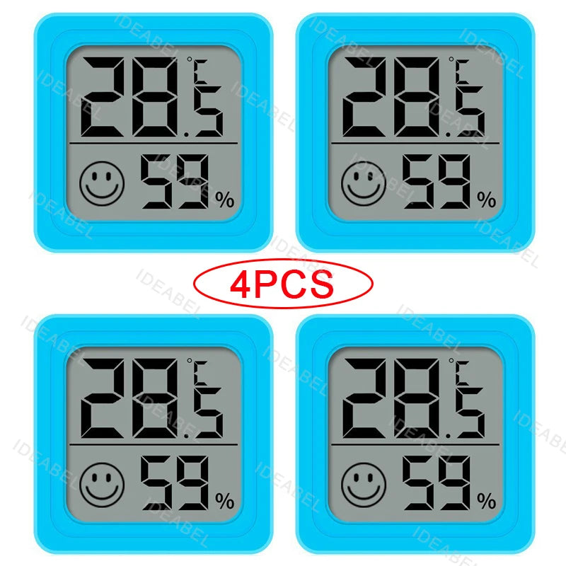 4pcs Digital Thermometer Hygrometer Indoor Mini Temperature LCD Electronic Monitor Hygrometer Outdoor Room Baby