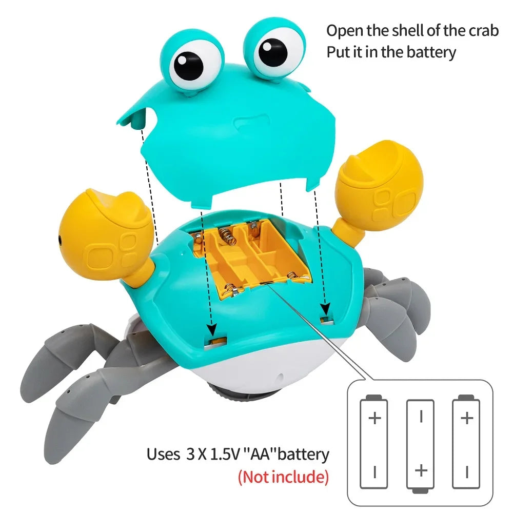 Dancing Crab Run Away Toy for Babies Crawling Interactive Escape Crabs kids electronic toys Birthday Christmas Gift No Battery
