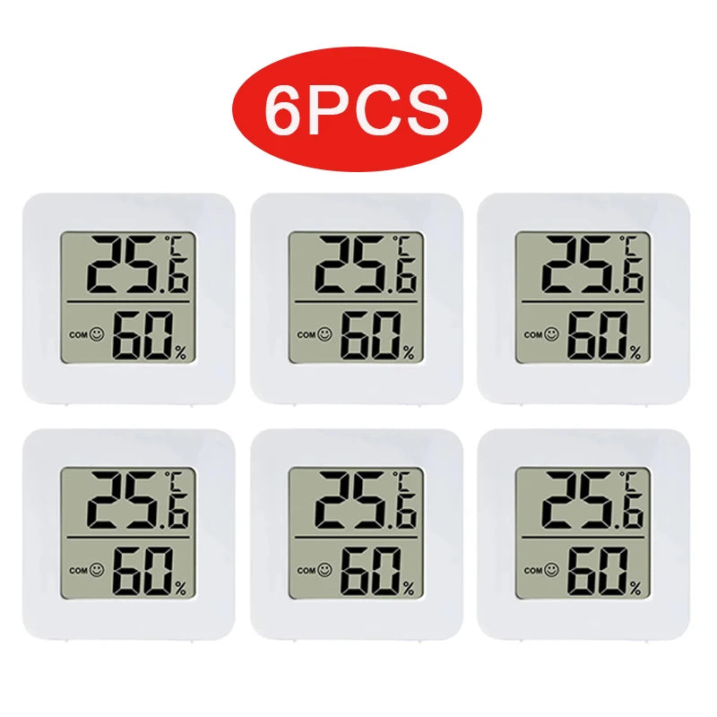 4pcs Digital Thermometer Hygrometer Indoor Mini Temperature LCD Electronic Monitor Hygrometer Outdoor Room Baby