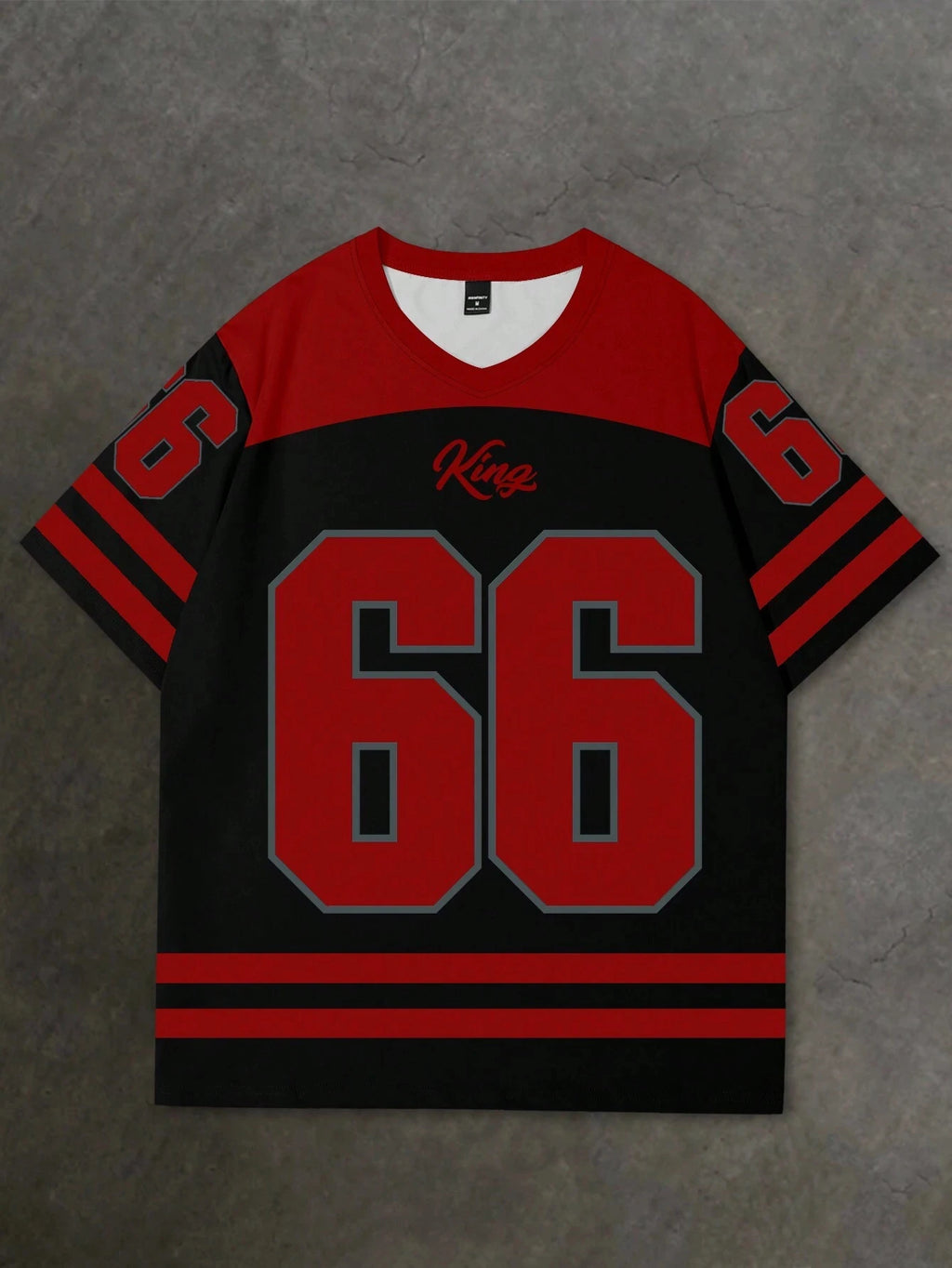 Mens Number 66 Printed Short Sleeve T Shirt Man V Neck Sportwear Brooklyn Racing Football Tee Vintage Casual Tops Men Clothes