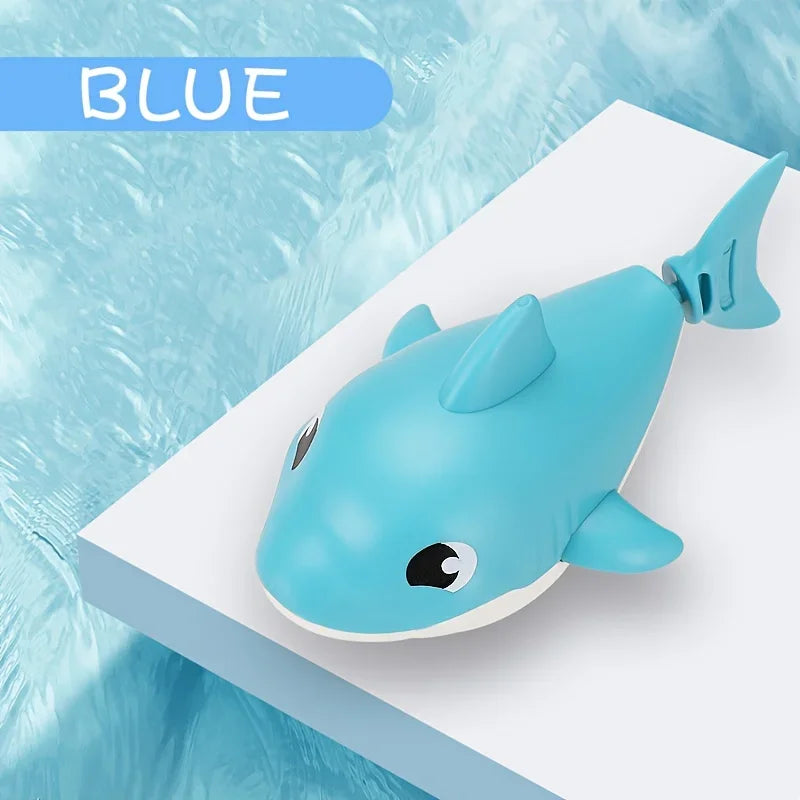 Clearance_1pc Summer hot new cartoon shark baby water play toy with wind up chain, outdoor beach toy, shower toy, bath toy_Conti