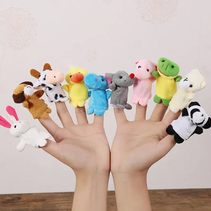 1/5/10 Pcs Cartoon Hand Doll Finger Puppet Baby Children Story Early Education Soothing Doll Plush Toy