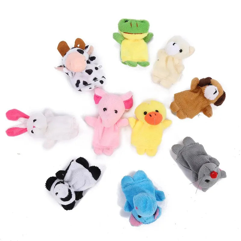 1/5/10 Pcs Cartoon Hand Doll Finger Puppet Baby Children Story Early Education Soothing Doll Plush Toy