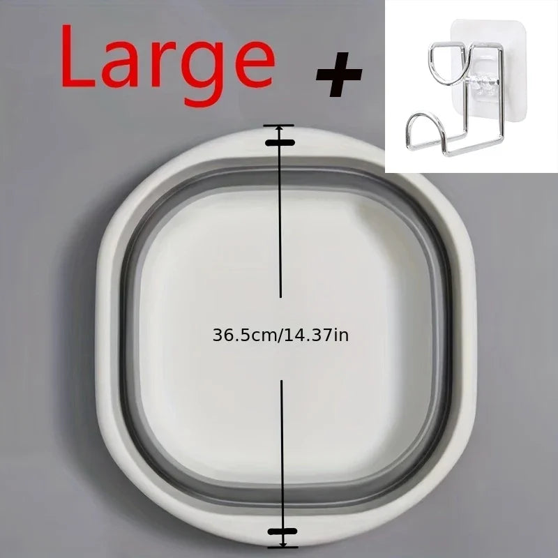 Plastic Folding Wash Basin, Portable Laundry Tub for Home, Bathroom, Kitchen, Adult & Baby Bath Basin, Travel Wash Basket