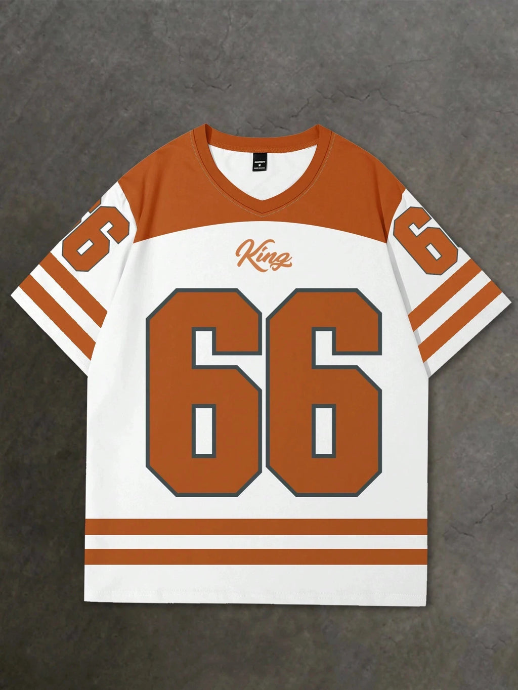 Mens Number 66 Printed Short Sleeve T Shirt Man V Neck Sportwear Brooklyn Racing Football Tee Vintage Casual Tops Men Clothes