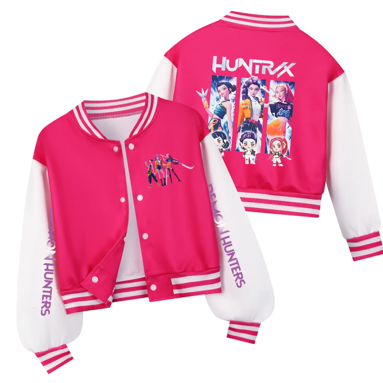 KPop Demon Hunters Kids Huntrix SAJABOYS Clothes Spring Autumn Girls Baby Casual Hoodies Children Costume Boys Baseball Uniform