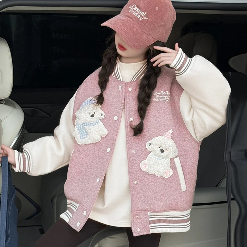 Teenage Girls Baseball Jackets For 4-14 Years Old Teens Clothes Children Sports Outerwear Coat Spring Autumn Fashion Boys Jacket