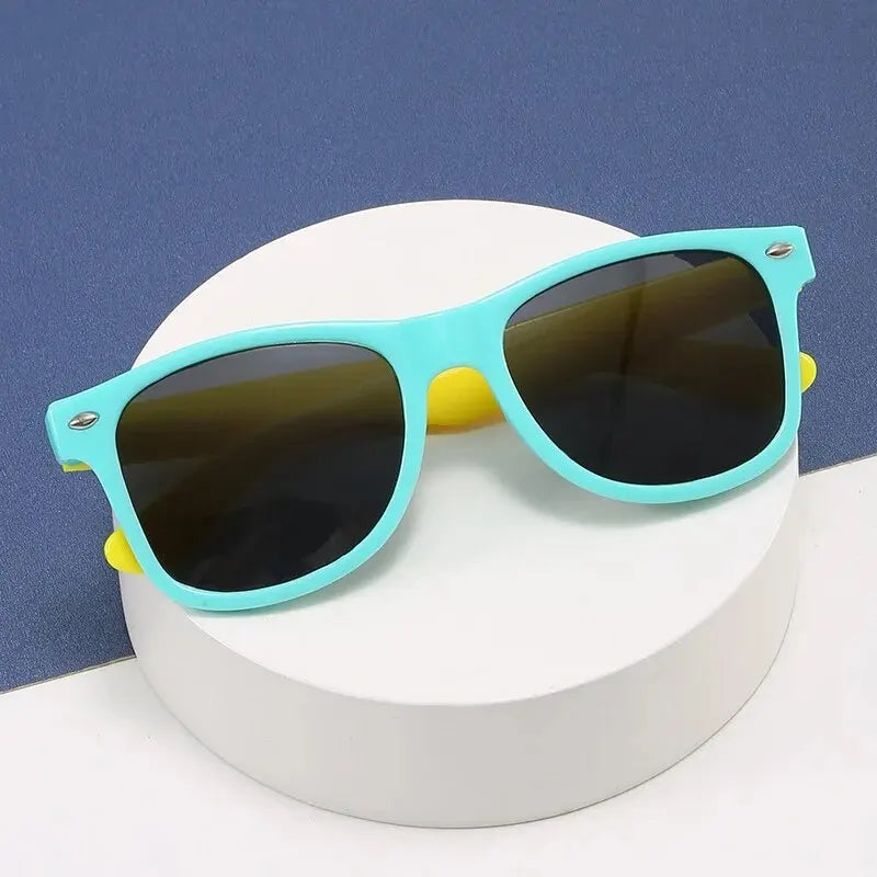 Baby Sunglasses with Glasses Box Boys Girls Outdoor Goggles Sun Glasses AC Lens Safety Glasses and Cases Gift for Kids