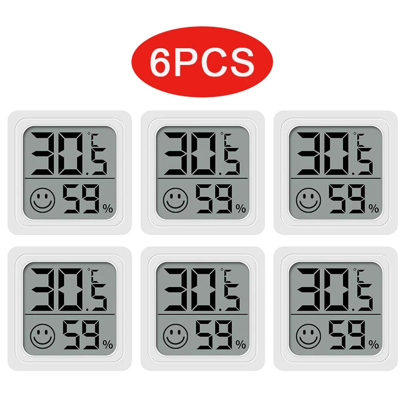 4pcs Digital Thermometer Hygrometer Indoor Mini Temperature LCD Electronic Monitor Hygrometer Outdoor Room Baby