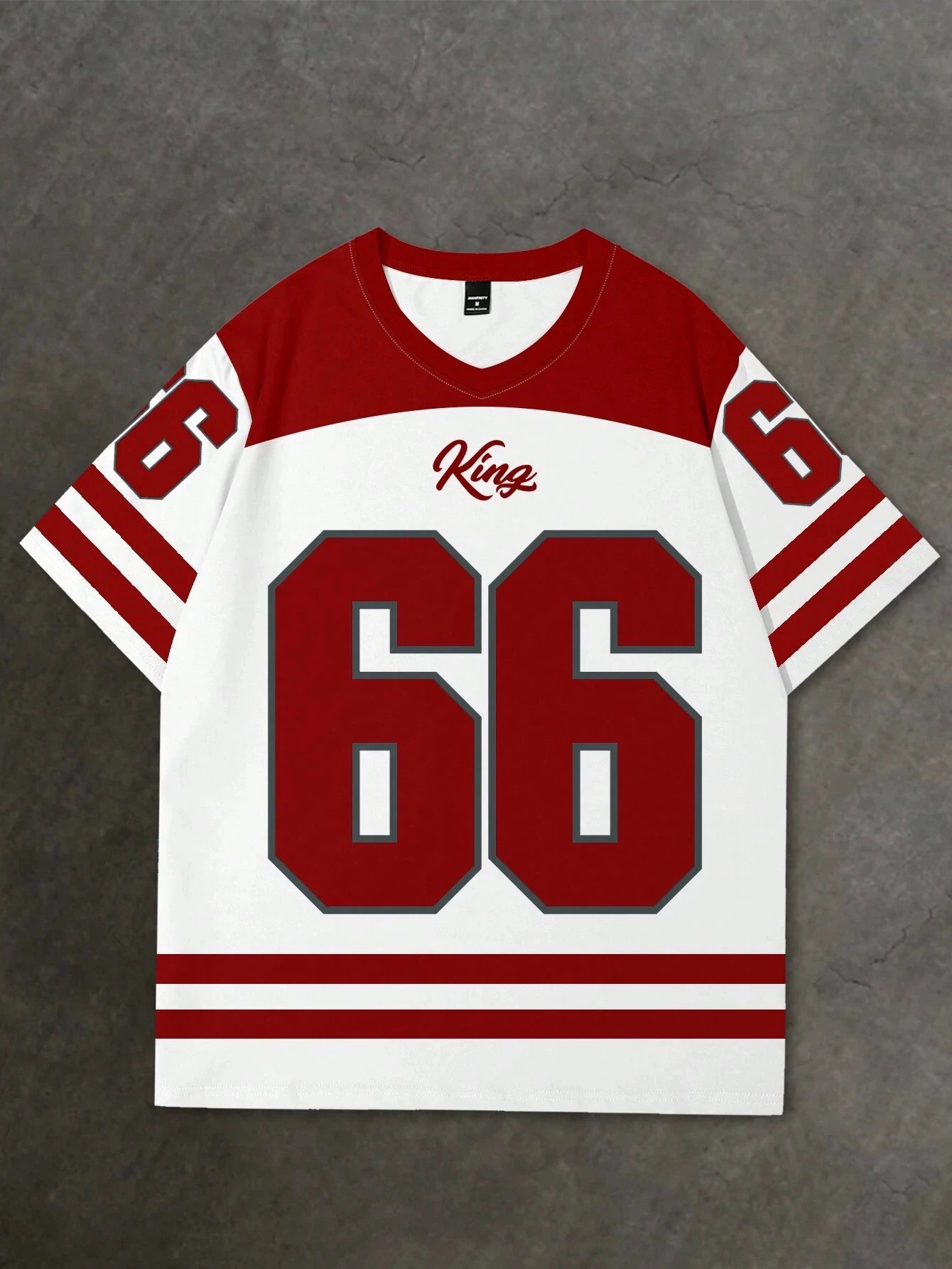 Mens Number 66 Printed Short Sleeve T Shirt Man V Neck Sportwear Brooklyn Racing Football Tee Vintage Casual Tops Men Clothes