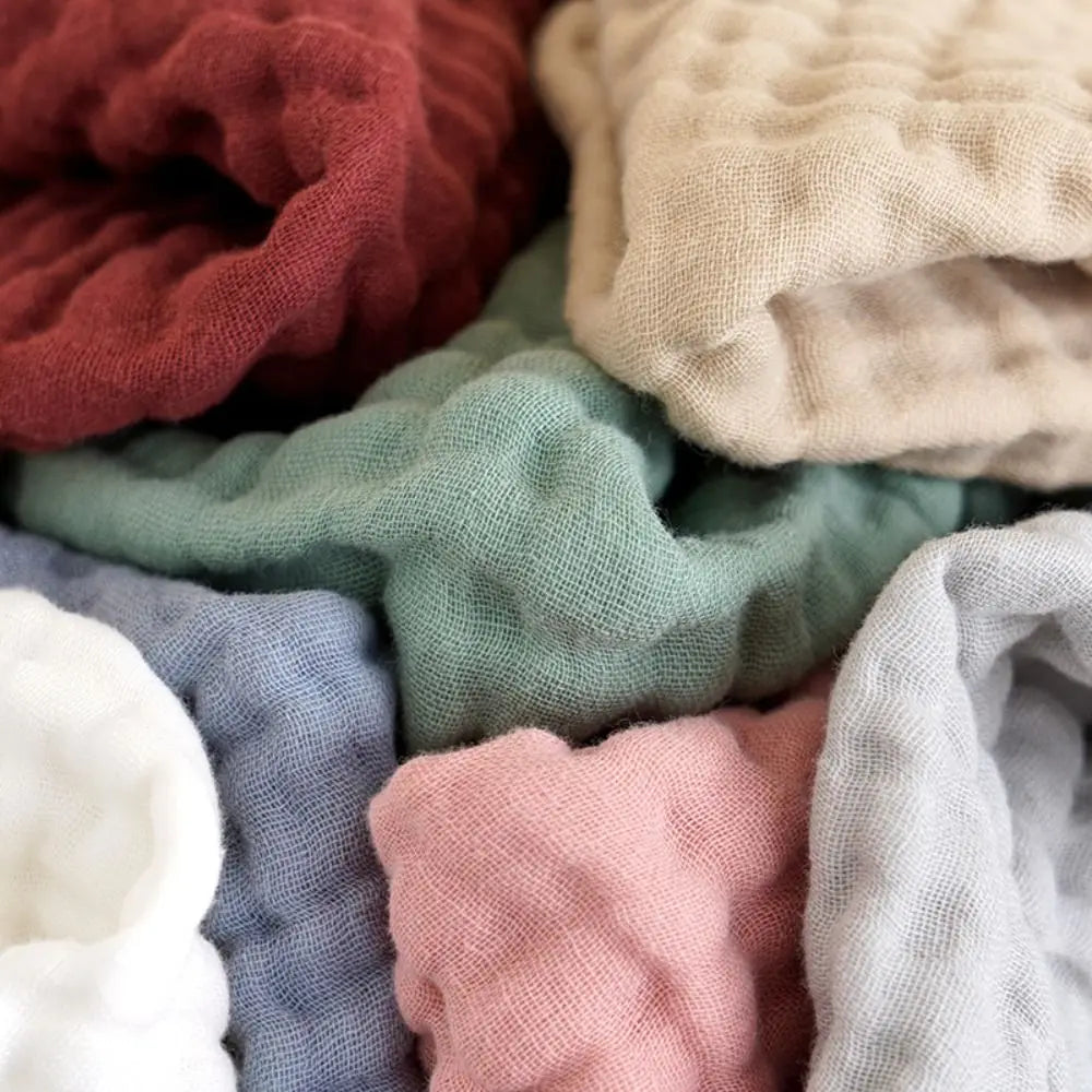 Multicolor Cotton Baby Muslin Burp Cloths Large Breathable Newborn Bib 6 Layers Burping Cloths for Boys Girls