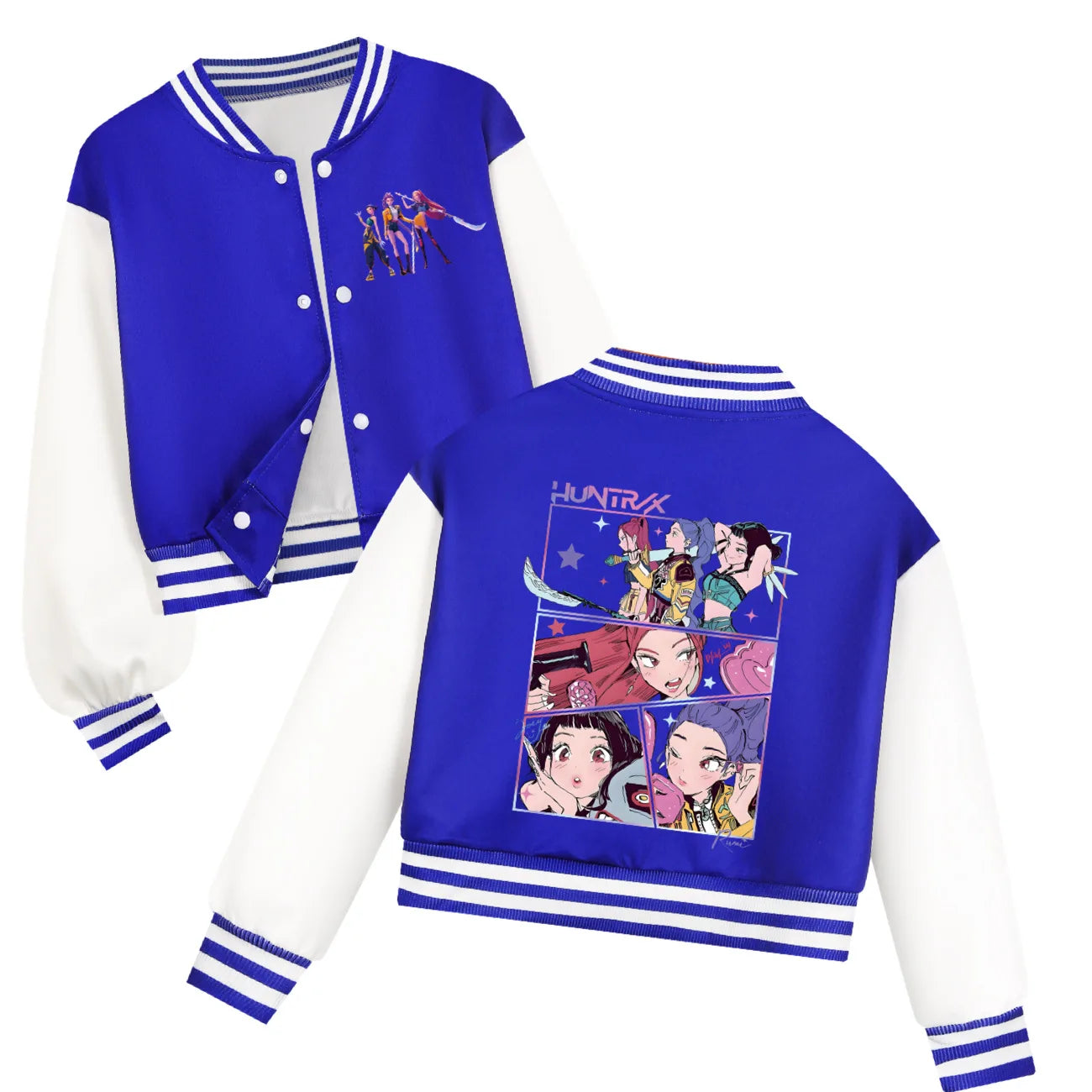 KPop Demon Hunters Kids Huntrix Clothes Boys Baseball Uniform Spring Autumn  Girls Baby Casual Hoodies Children Costume